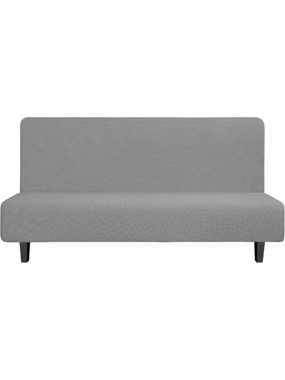 Stretchy Large Armless Futon Slipcover - Light Gray, Easy to Clean & Stylish
